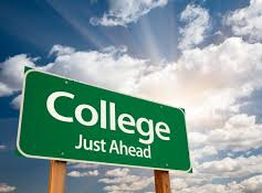 College just ahead image