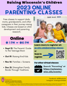 Raising Wisconsin’s Children – 2023 Online Parenting Classes