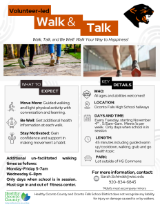 Join us for Walk & Talks!