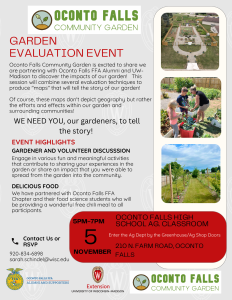Ripple Effect Mapping- Oconto Falls Community Garden